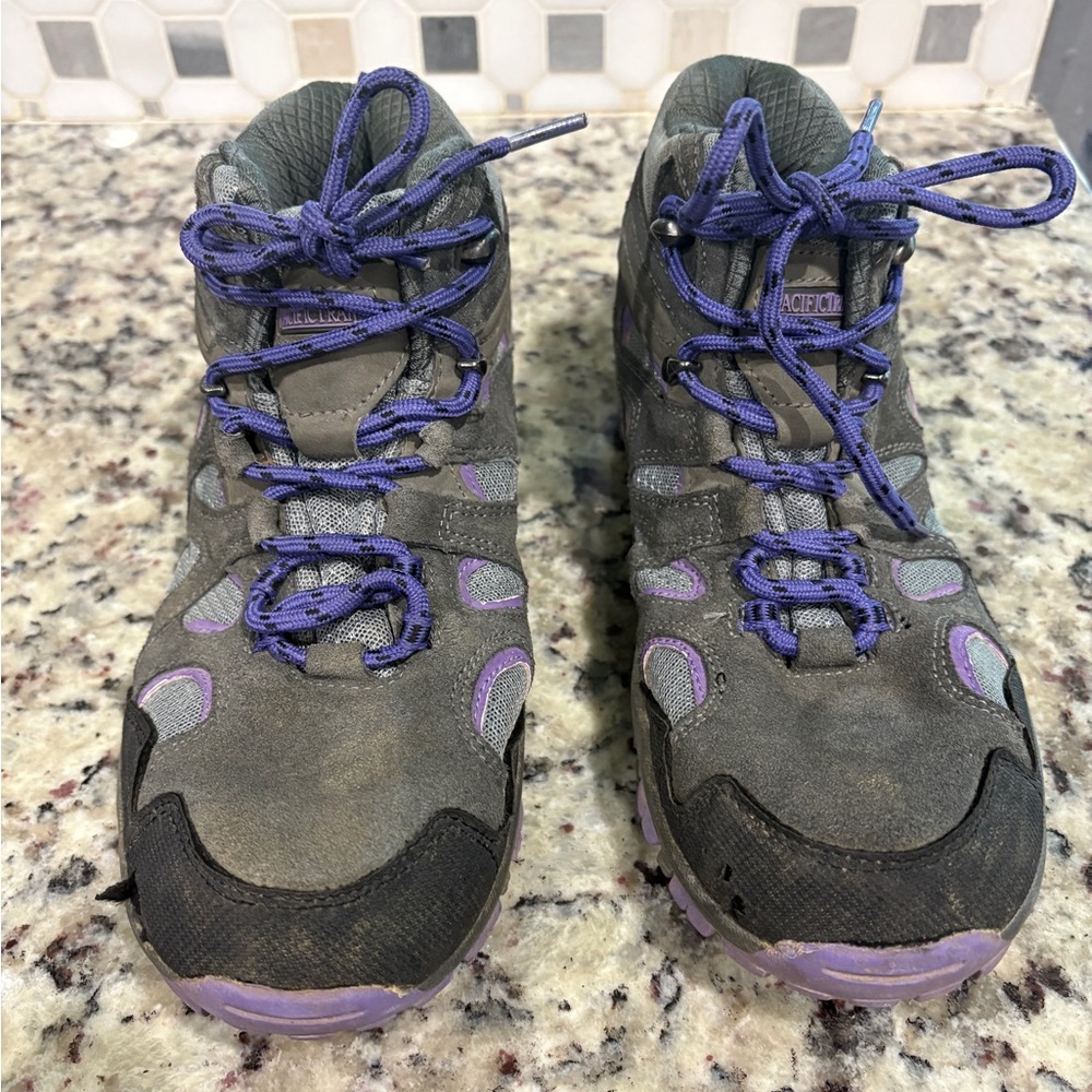 Pacific Trail Grey and Purple Hiking Boots